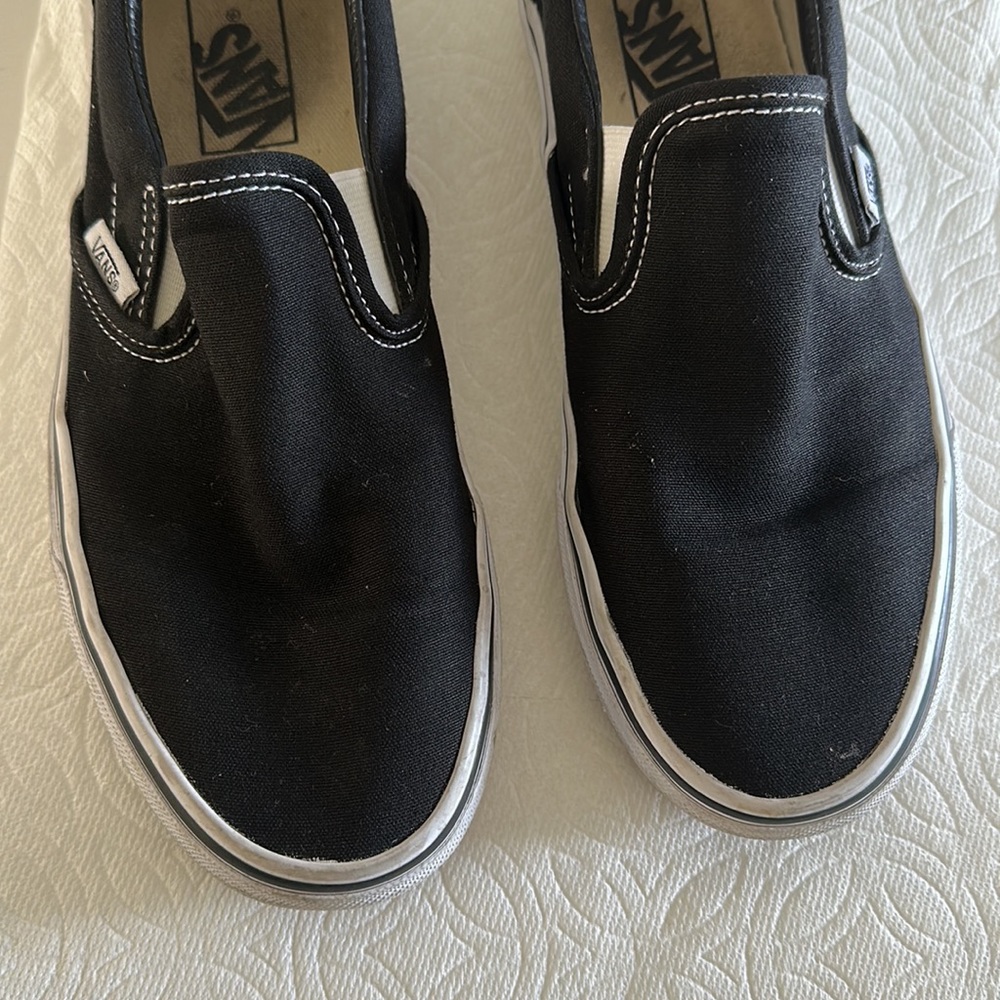 Vans Classic Slip-On™ Core Classics, black canvas, size 8.5